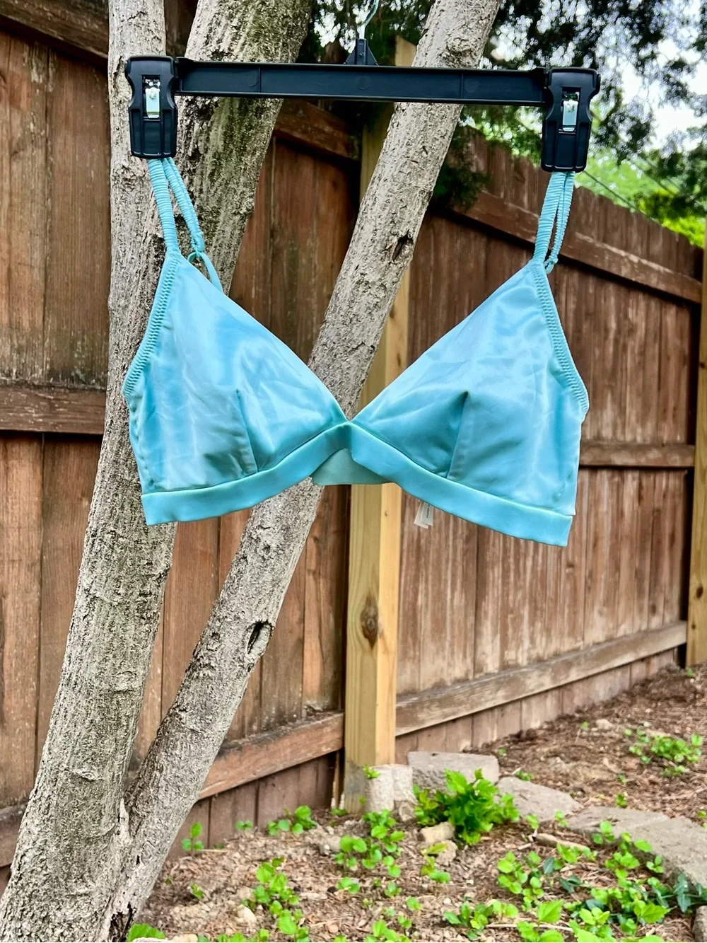 J Crew Teal Green Satin Soft Bra Bralette 3-hook/eye M C/D